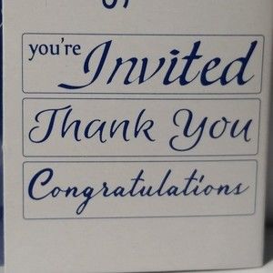 Embossing Folder you're Invited Thank You Scrapbook Paper Crafts Cards
